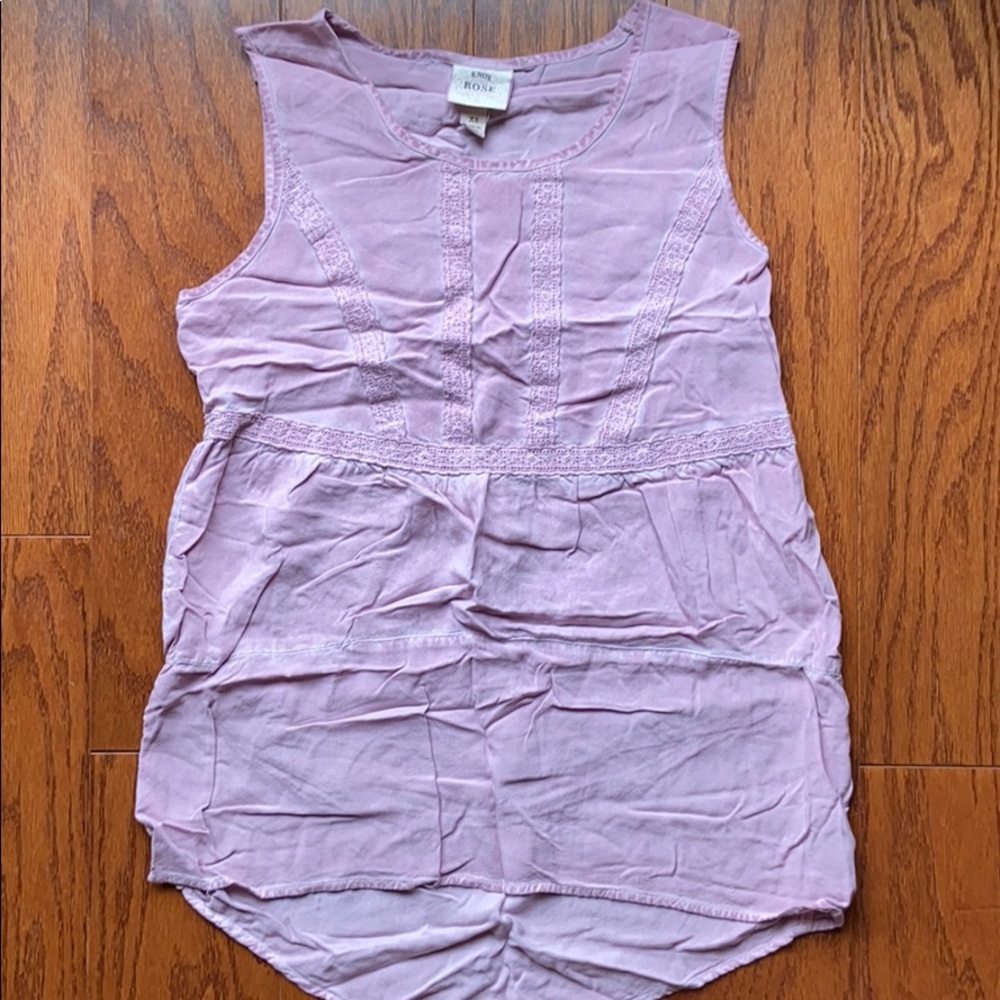 Knox Rose Sleeveless Light Pink Shirt XS